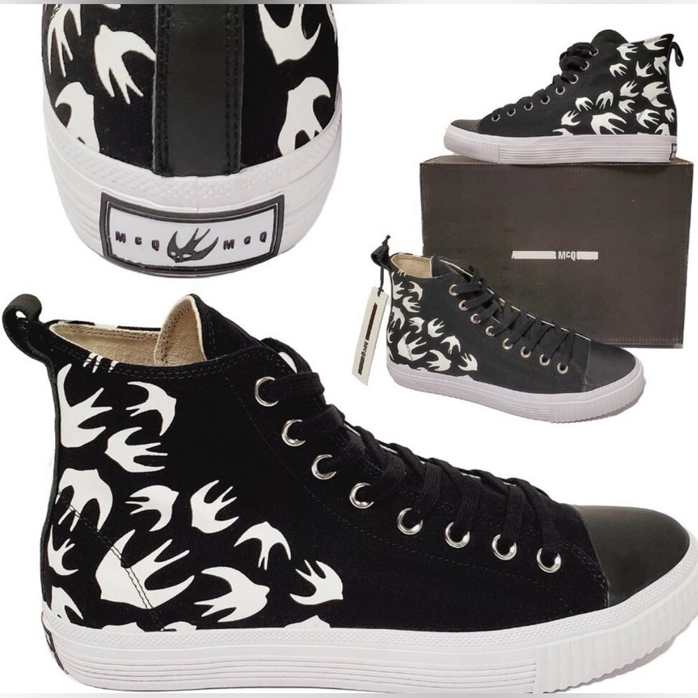 MCQ By Alexander McQueen Swallow High-Top Sneaker Unisex Size 12